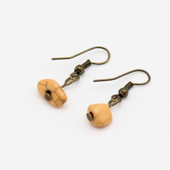 paparazzi asymmetrical earthy drop earrings - Picture 2 of 5